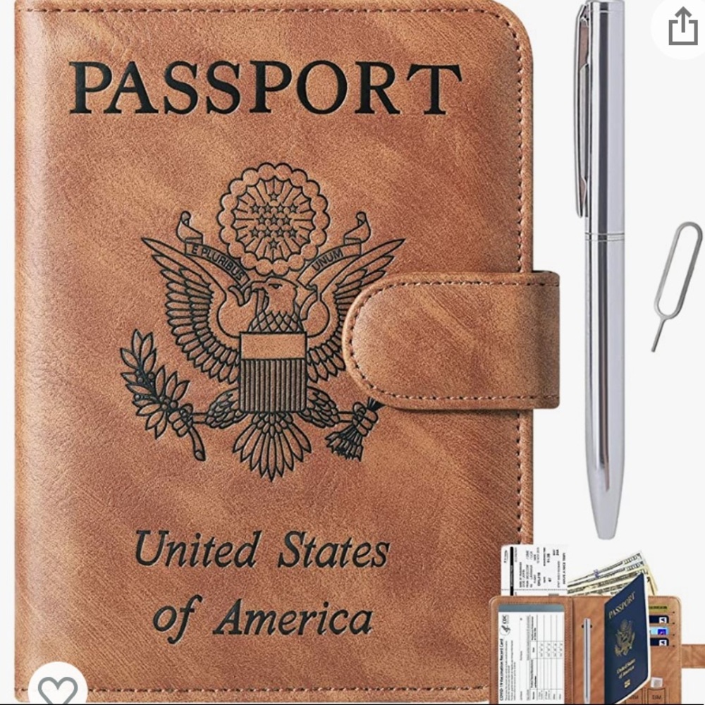 Leather Wallet and Passport Holder all in one